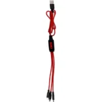 Cable cargador personalizado metalizado logo rojo