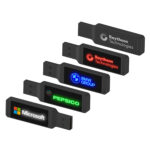 Pendrive De Metal Personalizado negro con luz led