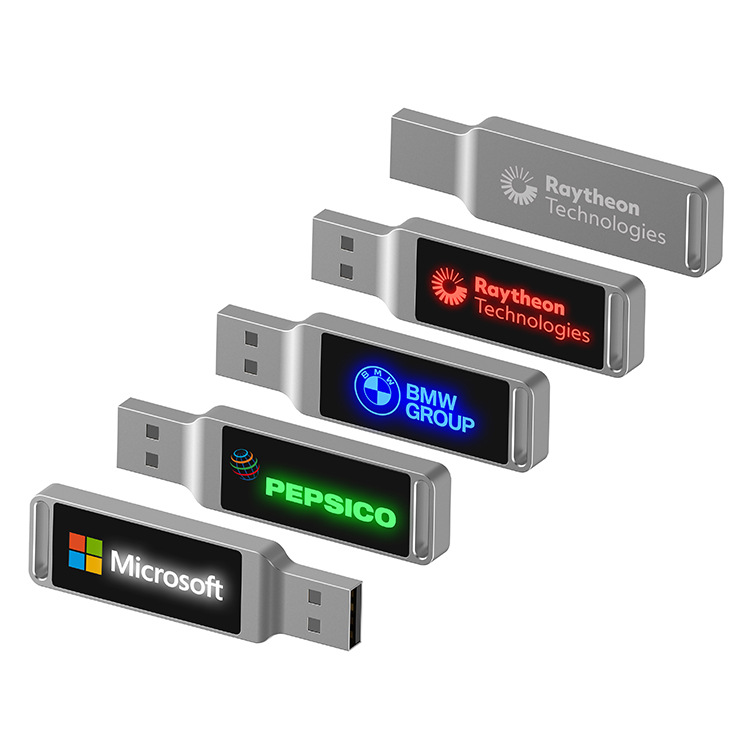 USB Metal Personalizado con luz led