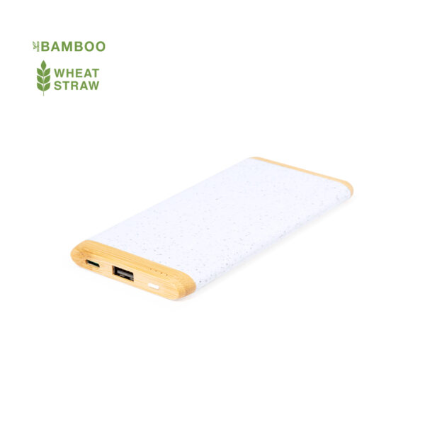 ECO Power Bank Bambu y caña de trigo personalizada