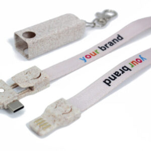 Cable Cargador Lanyard Ecológico Personalizado para empresas