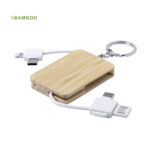 Cable de carga Bambu personalizado con llavero