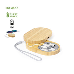 Cargador Inalámbrico Bambu Con Set de Cables