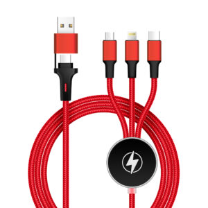 Cable de Carga Multifuncional Personalizado Con logotipo Led 6 + 1