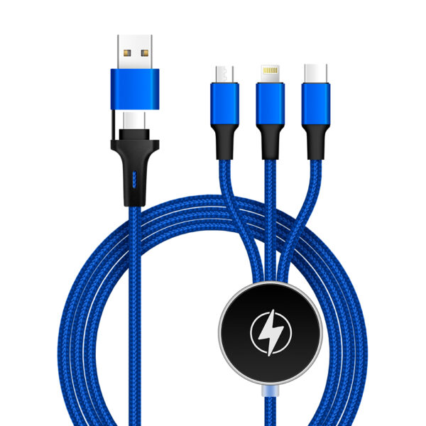 Cable de Carga Personalizado Con logotipo Iluminado Led 6 + 1