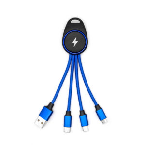 Cable de Carga Personalizado Multifuncional Logo Led