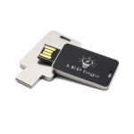 Pendrive Personalizado Metal Fino Cuadrado Led logo