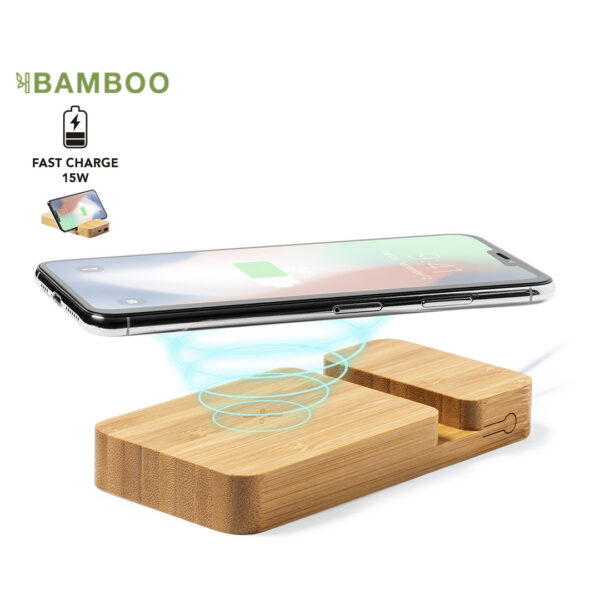 Power Bank & Cargador Inalambrico Bambu